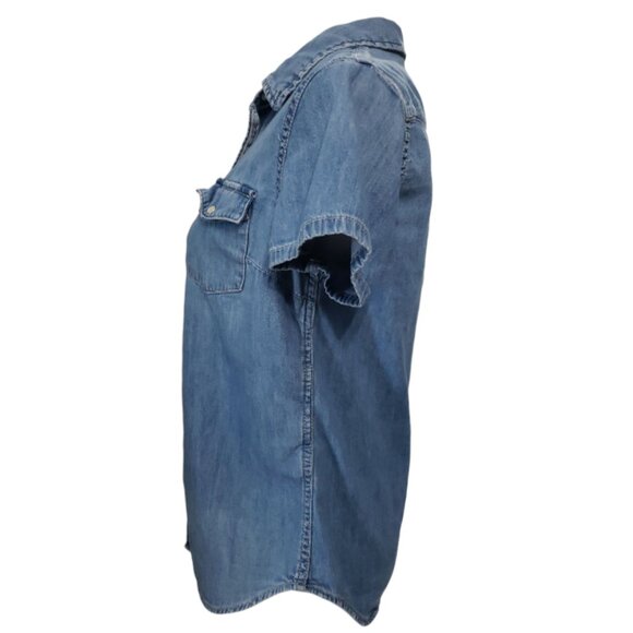 Levi's Womens Jean Short Sleeved Button Down Shirt Medium - Picture 2 of 6